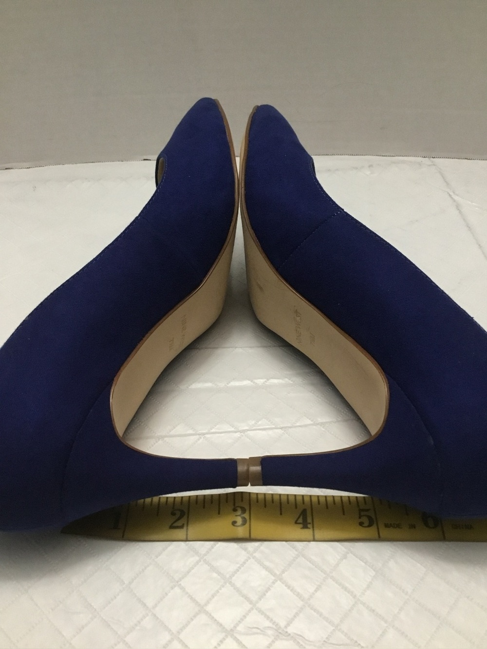 Nine West Royal Blue Pointed Toe Pumps Stiletto Heel Size 7.5 Like New - Picture 6 of 12